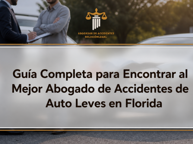 Guía Completa para Encontrar al Mejor Abogado de Accidentes de Auto Leves en Florida