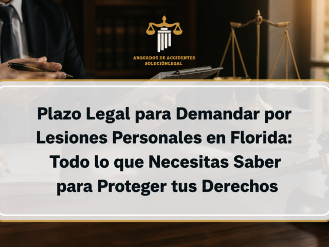 Plazo Legal para Demandar por Lesiones Personales en Florida: Todo lo que Necesitas Saber para Proteger tus Derechos