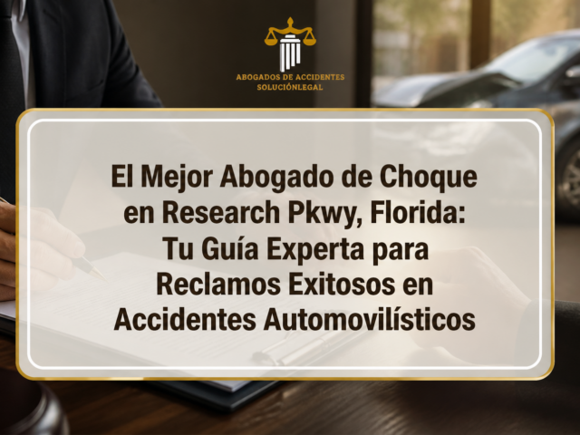 El Mejor Abogado de Choque en Research Pkwy, Florida: Tu Guía Experta para Reclamos Exitosos en Accidentes Automovilísticos