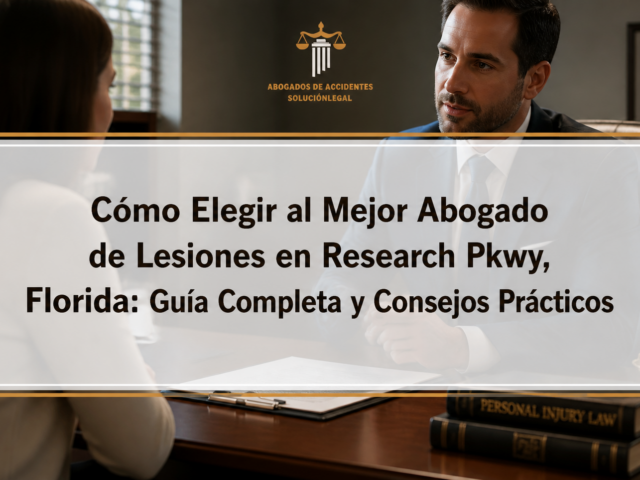 Cómo Elegir al Mejor Abogado de Lesiones en Research Pkwy, Florida: Guía Completa y Consejos Prácticos